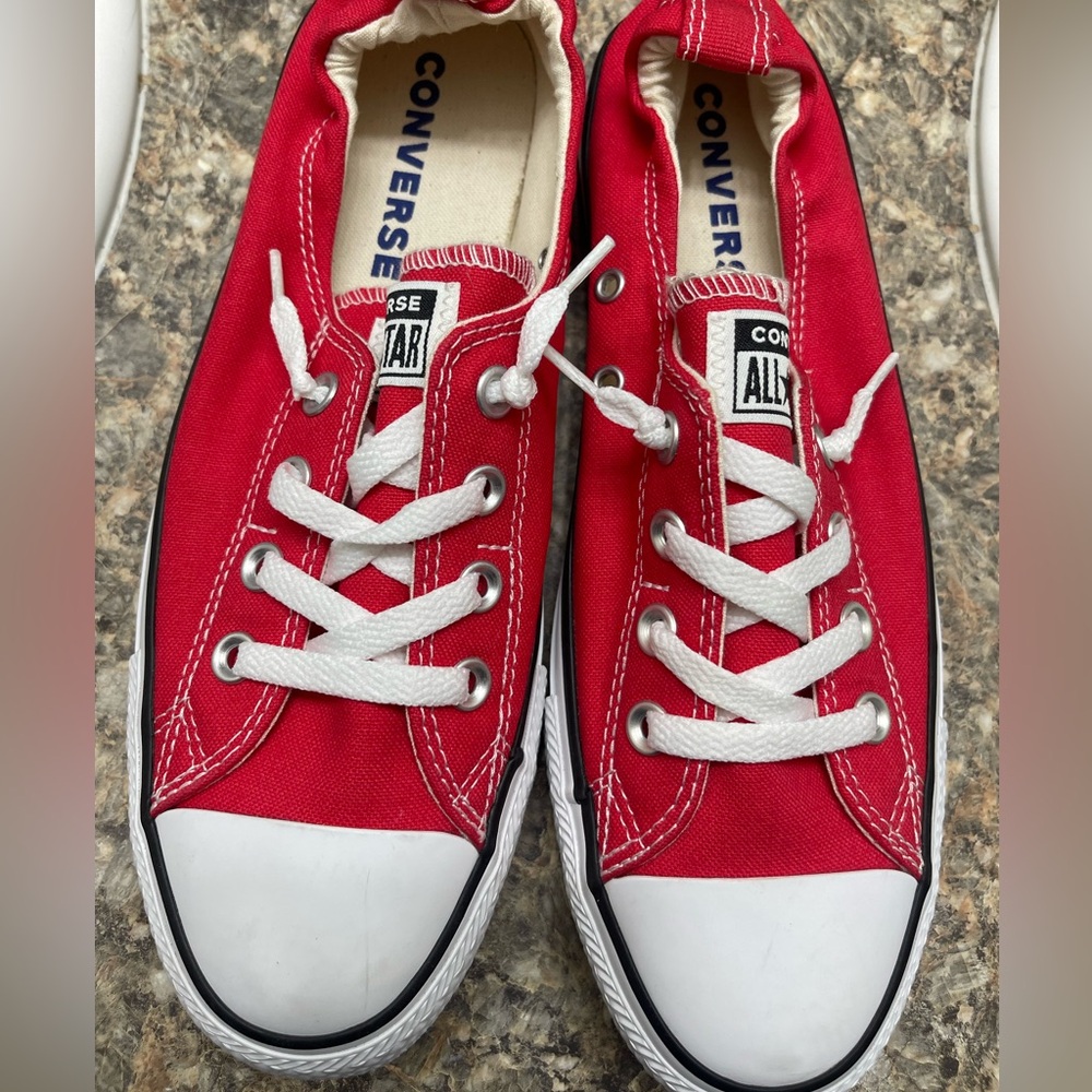 Converse Red and Cream Sneakers